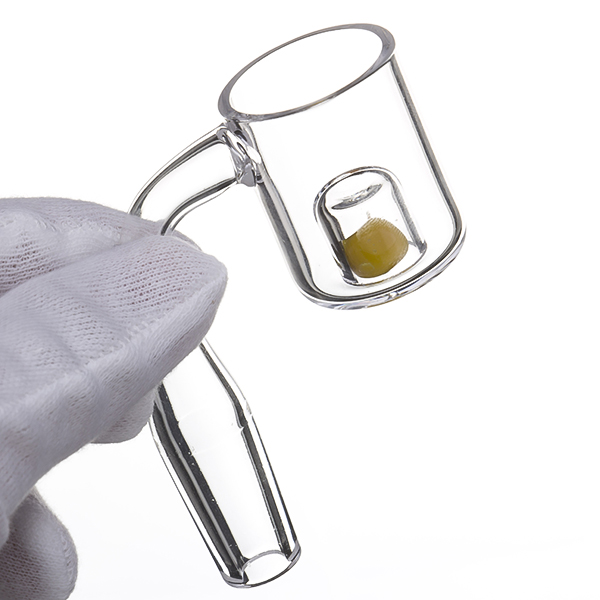 

Cadmium Core Quartz banger Nail with yellow Thermochromic Core Flat Top Quartz Banger Nail Quartz Thermal Banger For Water Pipe 680
