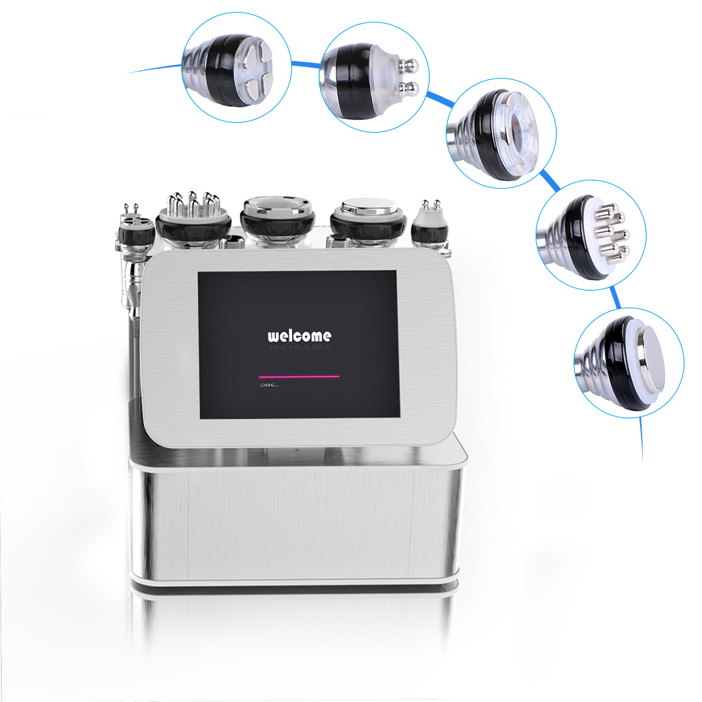 

6 in 1 Cavitation Vacuum RF Ultrasonic Slimming Machine for Weight Loss Fat Reduction Cellulite Treatment Device Spa Use