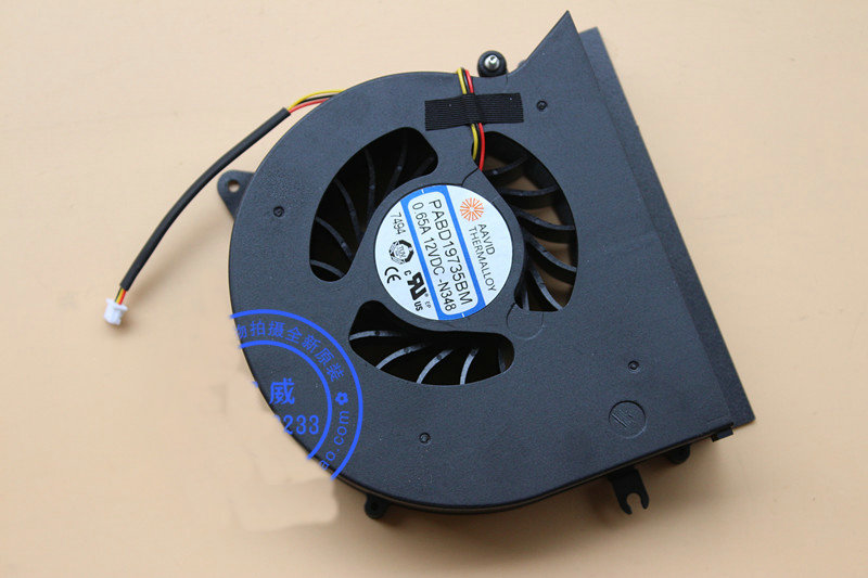 N322 New For MSI GT62VR 16L1 16L2 CPU Cooling Fan PABD19735BM 0.65A 12VDC