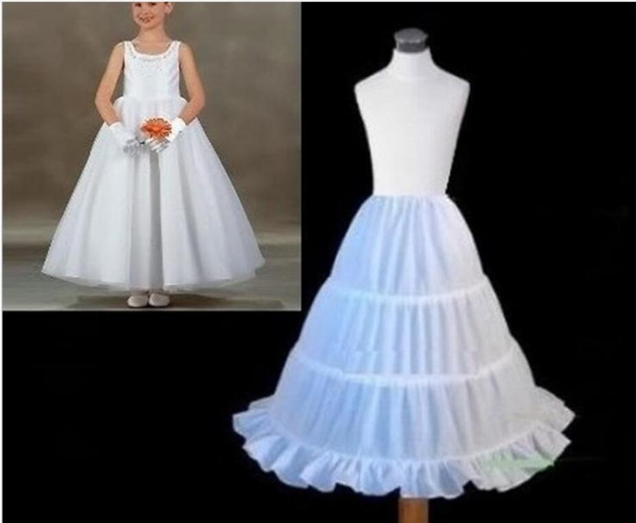 

2018 New Three Circle Hoop Children Kid Dress Slip White Ball Gown Flower Girl Dress Wedding Accessories Petticoat