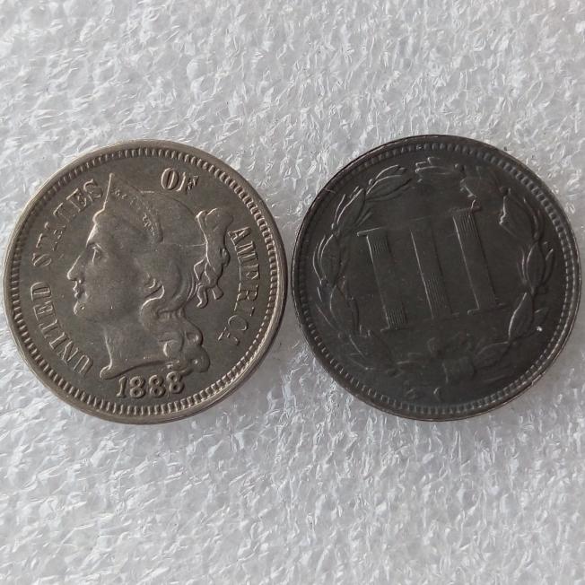 

US 1888 THREE CENT NICKEL Coin Copy Coins home decoration accessories