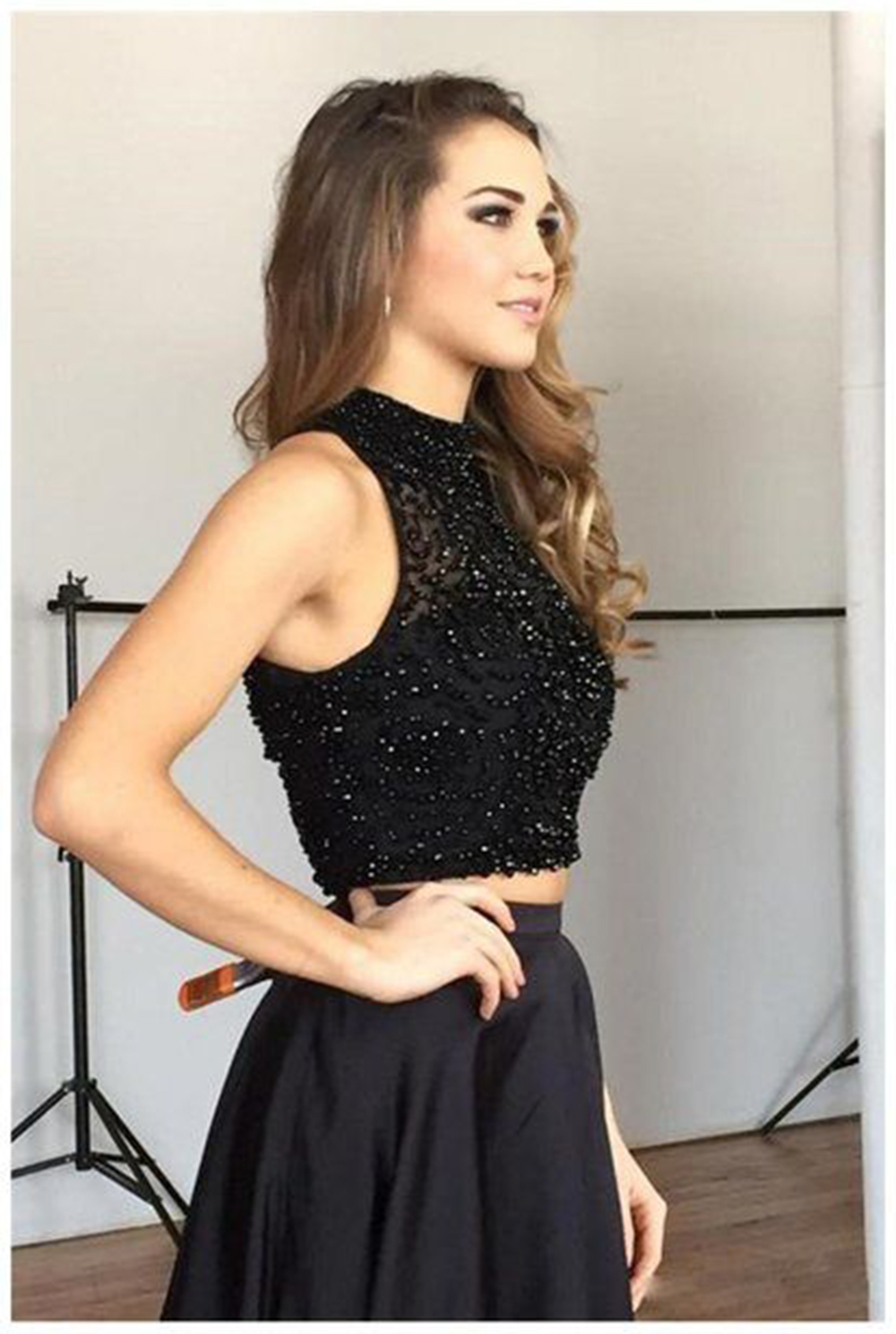 

2018 sexy Short Homecoming Dresses Two Pieces A Line vestidos de Festa Sheer Tulle and lace Sequined Mini 8th Graduation Party Gowns, White