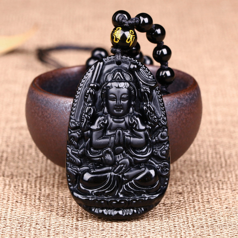 

New Chinese Style Lucky Buddha Tathagata Necklace Women Long Beads Chain Bodhisattva Pendant Necklace Men Amulet Jewelry Party Friends Gifts