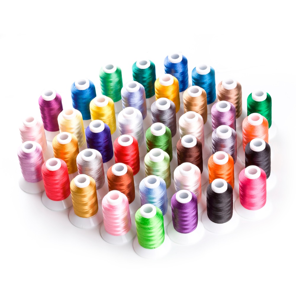 

40 Brother Colors Polyester Computer Machine Embroidery Thread For Brother Janome etc 550Y*40 / Kit, 40 assorted colors