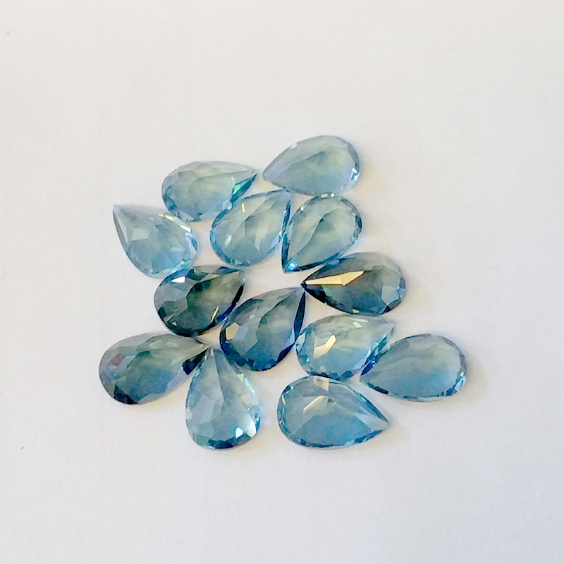 

10pcs Pear London Blue Topaz 3*5mm 4*6mm 5*7mm 3A Eye Clear Good Brilliant Cut 100% Natural Loose Gemstones For Gold & Silver Jewelry