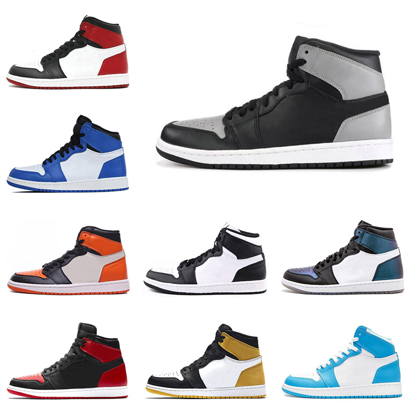 

1s mens basketball shoes Bred Toe Shadow UNC Game Royal Homage To Home 1 trainers sneaker men sports shoe size 7-13 discount