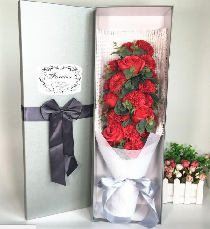 

New Arrvial Artical 21 Piece/Set Soap Flowers for Mother's Day Gifts Wedding Party Gifts Soap Carnations Flowers