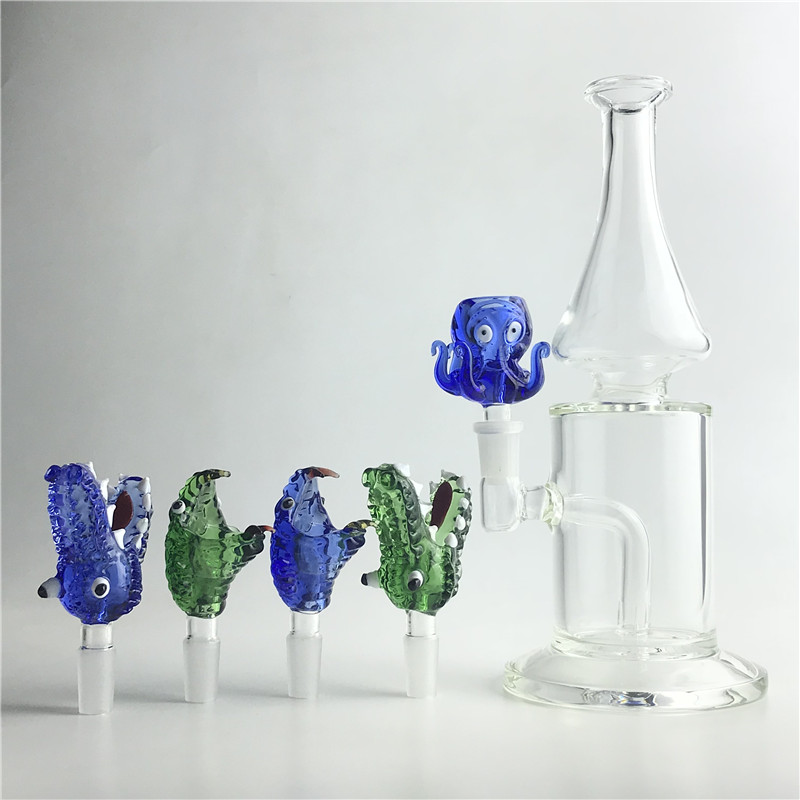 

New 10 Inch Glass Bong Bowl Banger Nail with 14mm Female Water Pipes Colorful Animal Bowls 30mm XXL Quartz Banger for Smoking