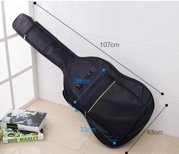 Acoustic Guitar Bag Guitar Bag Musical Instrument Ukulele Shoulder Bag Female Oxford Cloth Waterproof Plus Cotton Guitar Bag Multi-Standard Ukulele Piano Bag