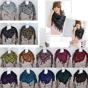 

Fashion Women Arab Shemagh Keffiyeh Palestine Scarf Shawl Kafiya Hot 12 Colors