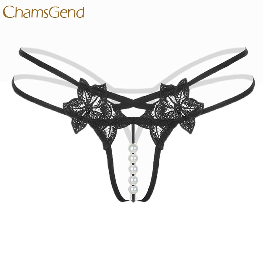 

Elegant Lady Pearl G String Low Waist thongs women panties erotic underwear briefs M23, Green