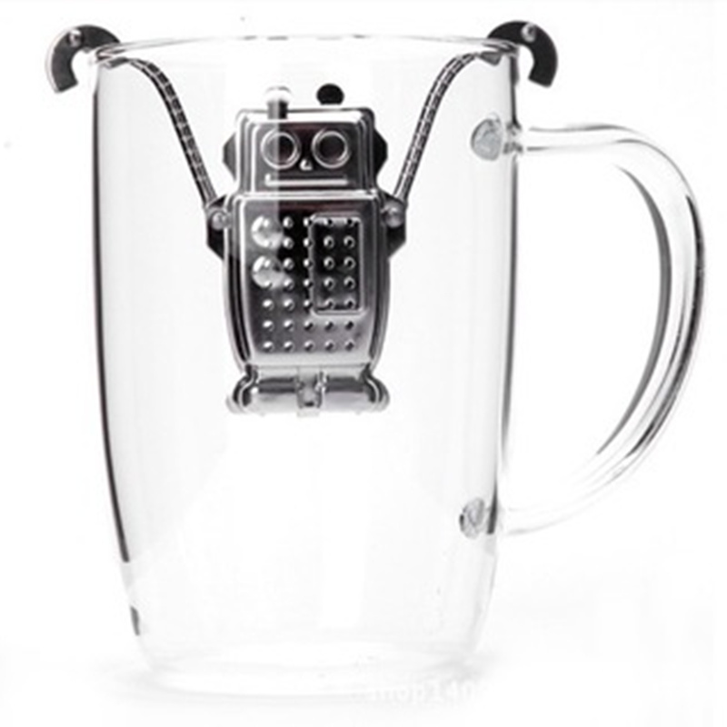 

Promotion Stainless Steel Cute Robot Tea Infuser Manufacturer Direct Recyclable Tea Strainers Tea Tool Factory Direct Sales
