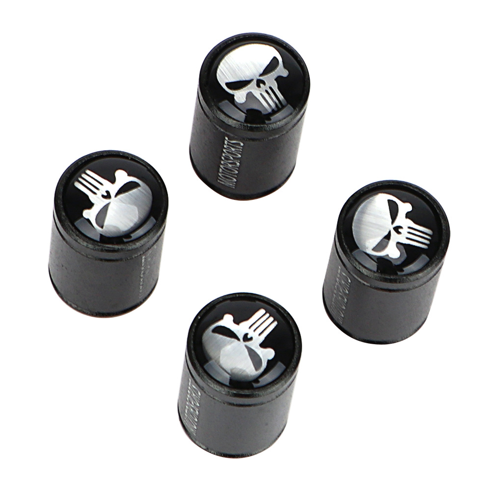 Válvula de aire Fiat Negro Brillo Polvo Tapas tapones de rueda neumático de coche PC X 4