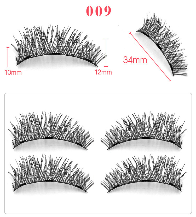

High -grade Fiber 3D Magnetic False Eyelash Pro Makeup Accessories for Eyes 3 Magnet Fake Lashes DHL Free