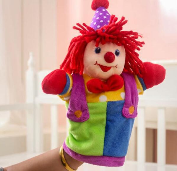 

Baby hand puppet doll stuffed toy clown kindergarten early childhood toy