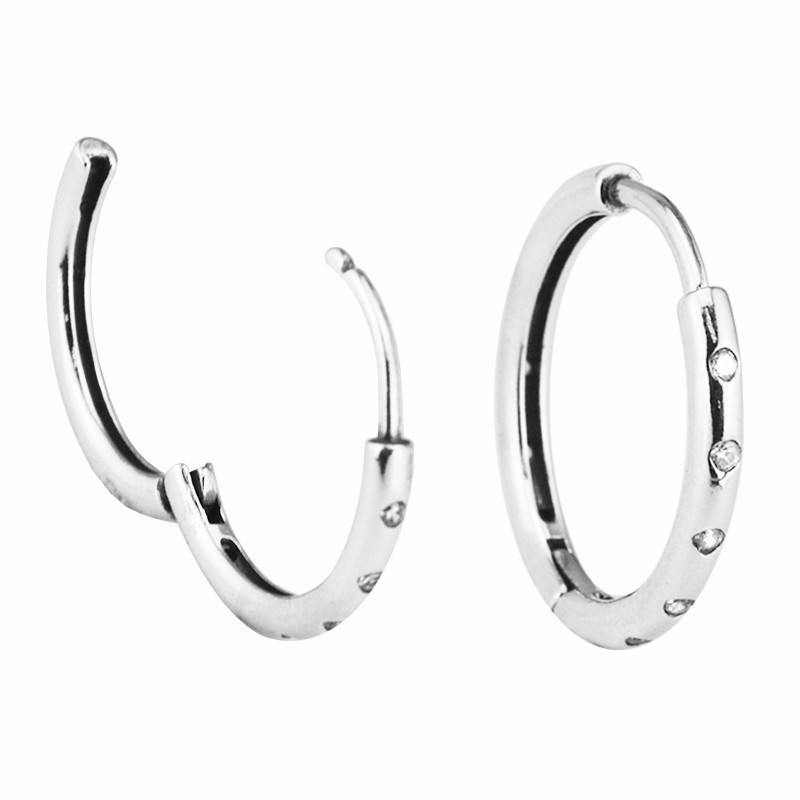 

New Authentic 925 Sterling Silver Earring Women Droplets With Crystal Earrings For Women Wedding Gift Fine Europe Winsome Jewelry, Golden;silver