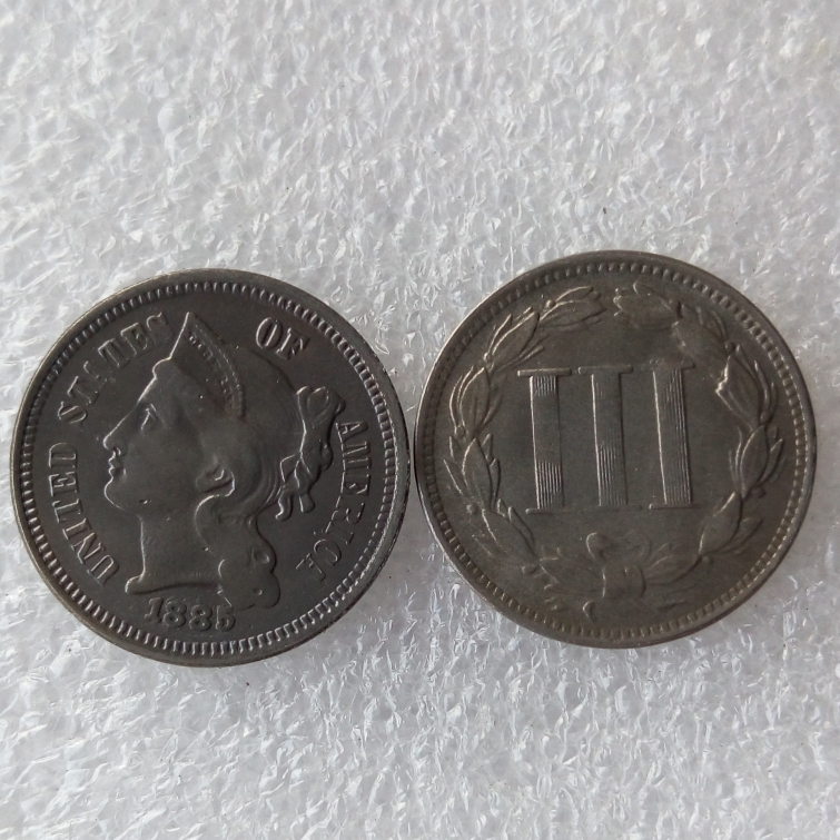 

US 1885 THREE CENT NICKEL Coin Copy Coins home decoration accessories