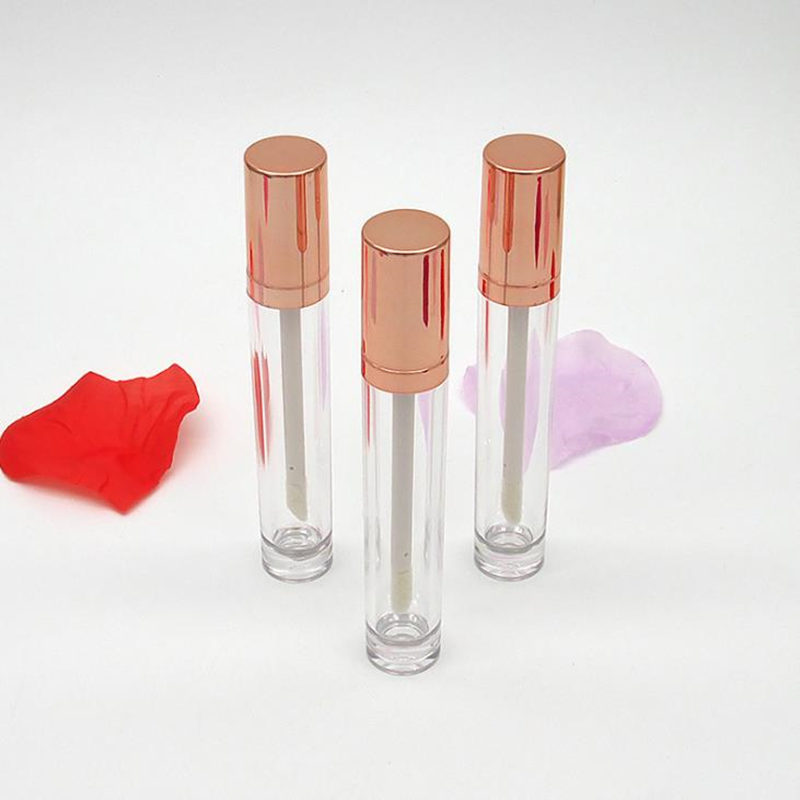 

5.5ml lip gloss tubes,Rose Gold Cap,Cylinder Lip stick packing container,Empty DIY lip balm bottle fast shipping F3838