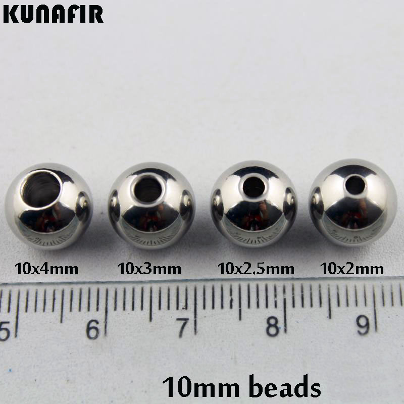 

10mm smooth stainless steel beads jewelry accessories DIY parts 100pcs ZSP032