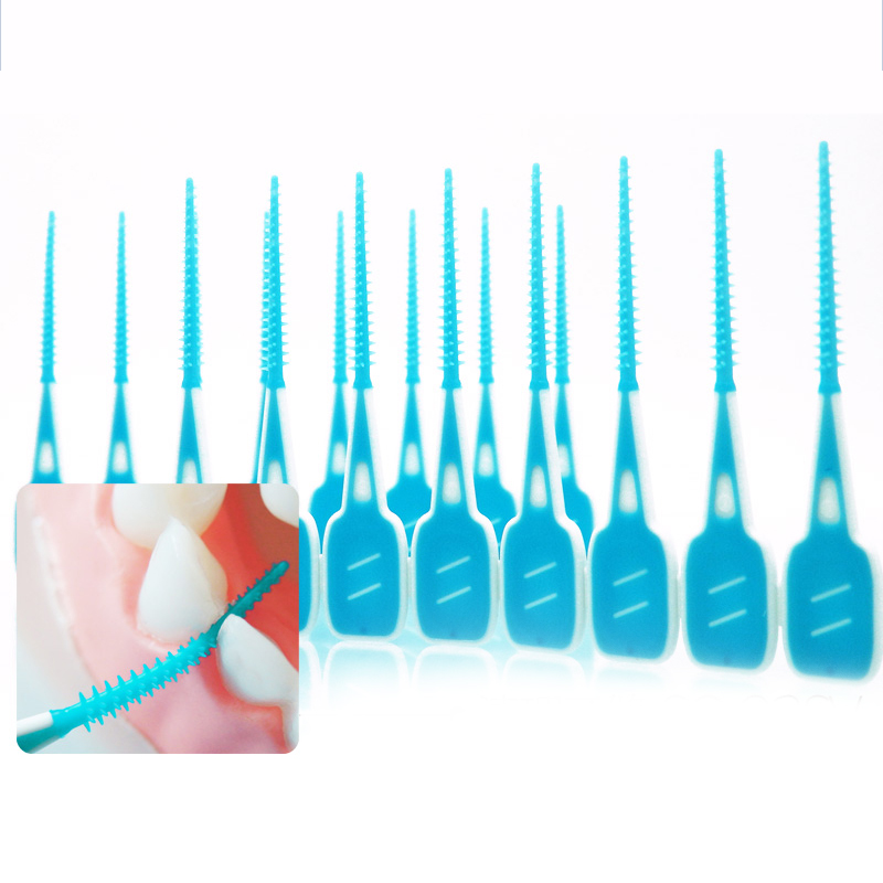 16pcs/box Adults Interdental Brushes Clean Between Teeth Floss Brushes Toothpick ToothBrush Dental Oral Care Tool Soft Silicone-image-426845088