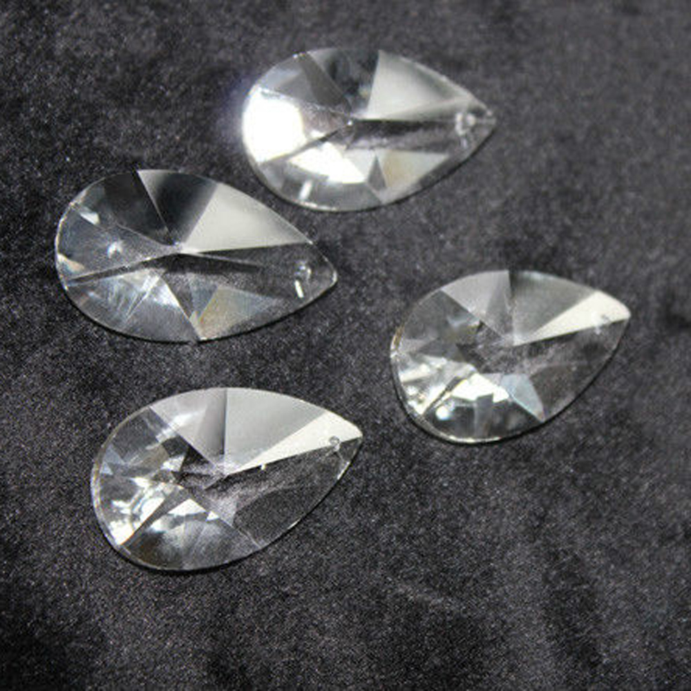 

20pcs Clear K9 Crystal Glass Pear Shape Prism Chandelier Lamp Parts Prisms Hanging Suncatcher Drops Pendant