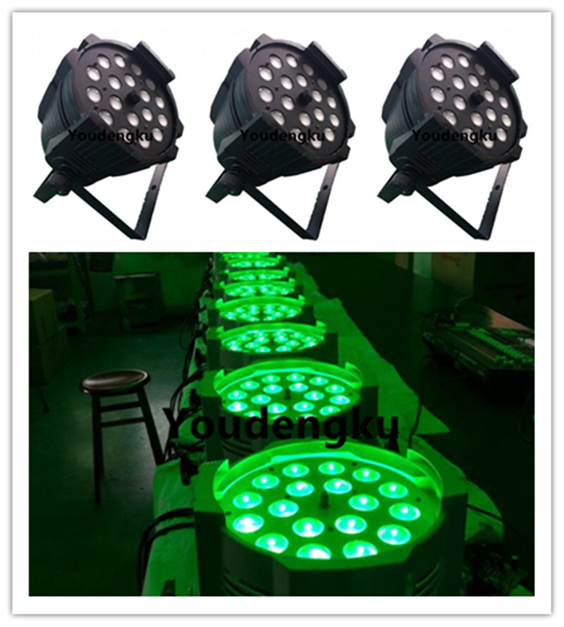 6 pieces High quality 18*10w indoor dj par lights 4in1 wash color changing led uplight par stage light Led zoom