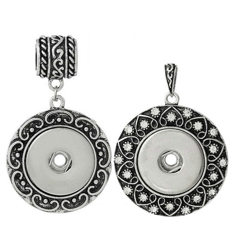 

Markdown Sale Crystal Heart Snap Chunk Button Retro Pendant Buttons Clasps For Women Noosa Necklace Earring Bracelets DIY Jewelry Findings