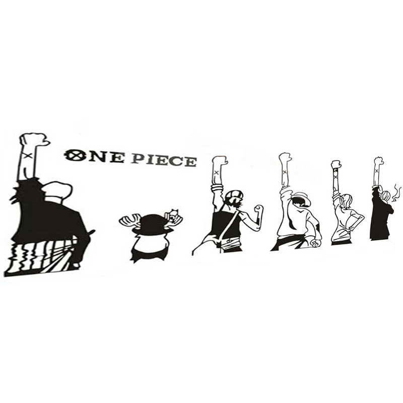 

ONE PIECE raising hands creative car decal stickers CA-95, Silver