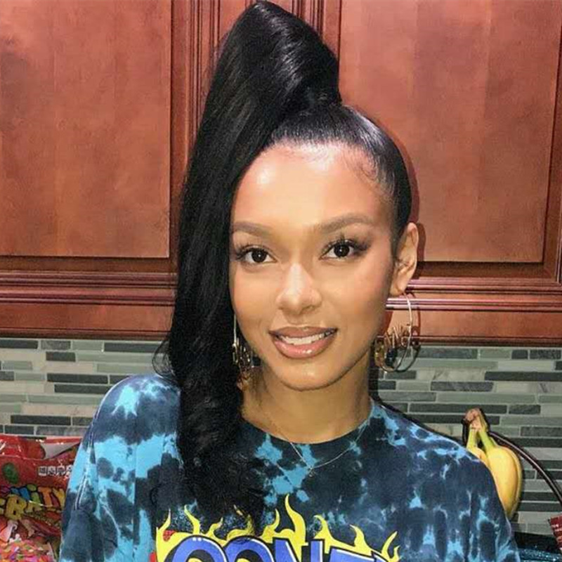 

Brazilian hair Ponytail Human Hair Ponytails 10-20inch 120g Wet And Wavy Indian Clip Hair Extensions Pony Tail Hairpieces more color