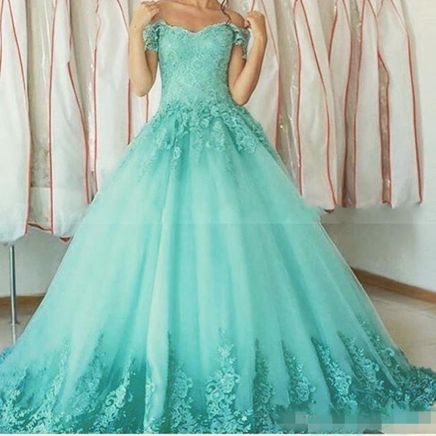 sea green quinceanera dresses