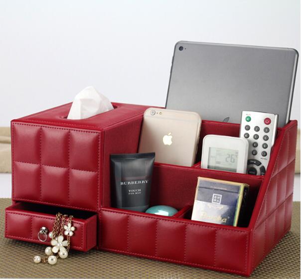 

School & Office Supplies Desk Accessories & Organizer Pen Holder Leathe9 6colors choose Material black and brown two colors, White