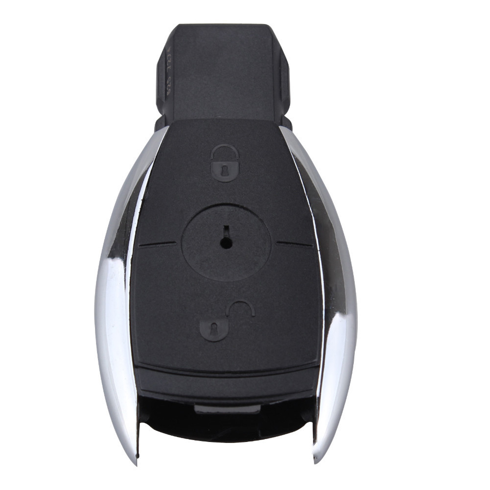 3+1 Panic Buttons Remote Keyless Smart Key Case Shell Cover Blank Blade & Battery Holder for Car Benz-image-415693342