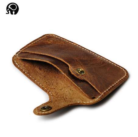 

Wholesale Retro Leather Card Wallet Men Business Bank Card Holder Thin Credit Card Case Convenient Small Cards Pack Cash Pocket