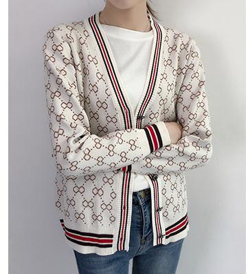 

Free send Knitted coat cardigan woman 2018 autumn winter long sleeves Korean loose and comfortable V collar sweater tide, Beige