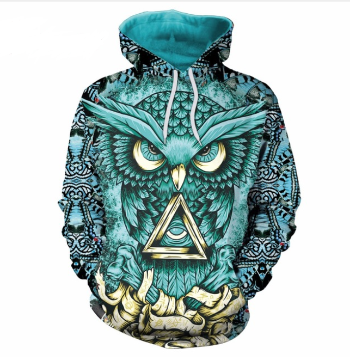 3D Hoodies Funny Wolf Sweatshirt Men Owl Hoody Women Tracksuit Harajuku Top Streatwear Coat Pullover