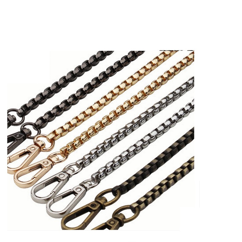 

120mm leather shoulder messager bags handbag alloy metal strap belts bag chain decoration accessories free shipping