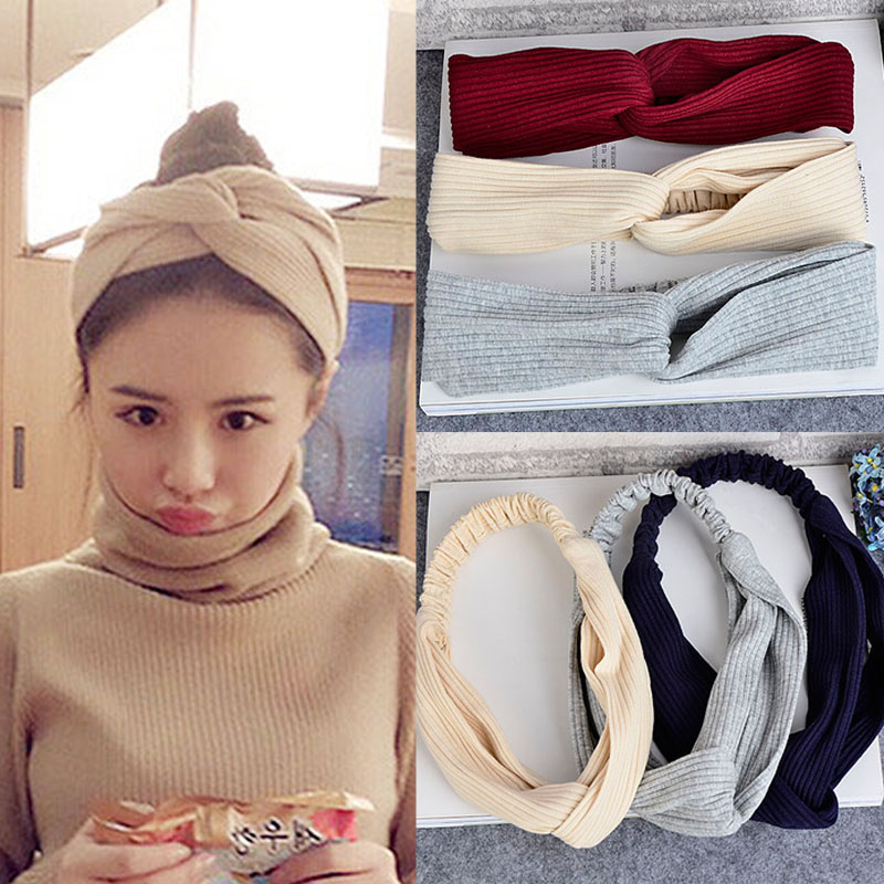 

2019 fashion beauty 6 colors women Headbands Elastic Headwear Hair Accessories Hairbands for Girls