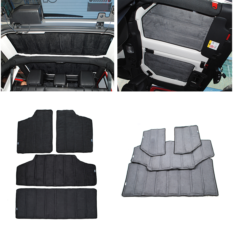 

Car Roof Heat Insulated Cotton For 4 Door Black Auto Interior Accessories Fit For Jeep Wrangler 2012-2016