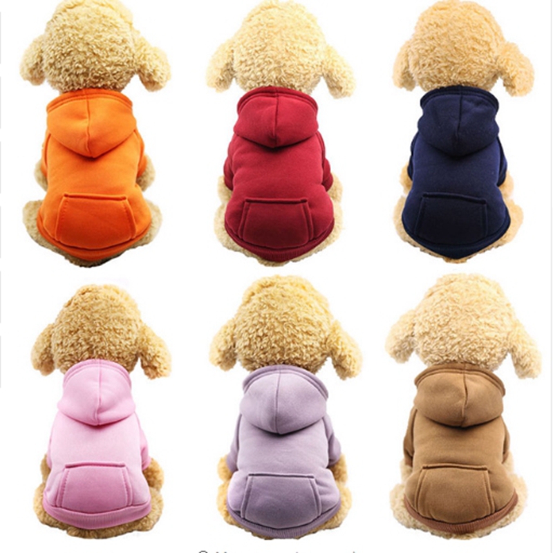 

Pet Dog Clothes Warm Dog Hoodies Coat Pocket Jackets Puppy Pet Overalls Small Dog Costume Pets Outfits Pet Supplies 10pcs YW1508, Send randomly
