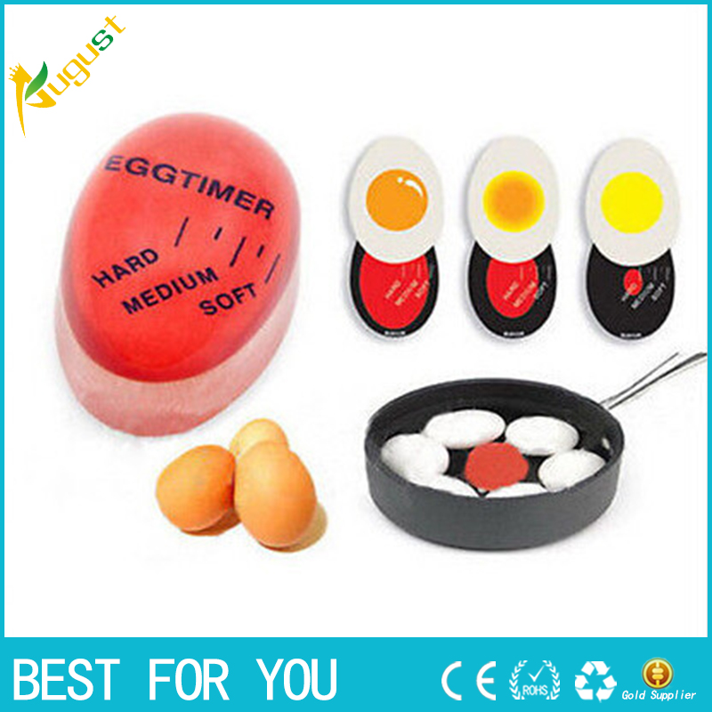

1pcs Egg Perfect Color Changing Timer Yummy Soft Hard Boiled Eggs Cooking Kitchen Eco-Friendly Resin Eggs Timer Red
