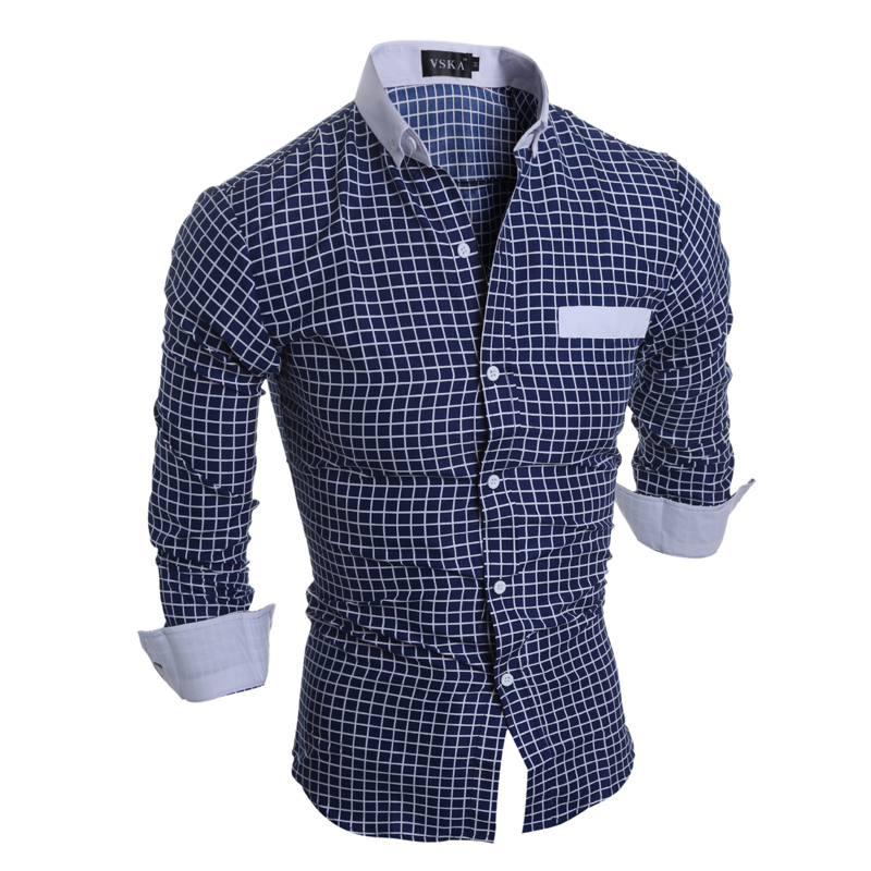 Camisa Masculina Mode Hommes Chemise 2018 Nouvelle Marque Casual Chemise À Manches Longues Homme Haute Qualité Slim Chemise À Carreaux XXL YJ D18