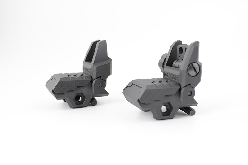 

Whole Sale 2018 New Floding back-up polymer sight front and rear hunting Rifle scopes for 20mm rail mount AR15 M4 arisoft Free Shipping