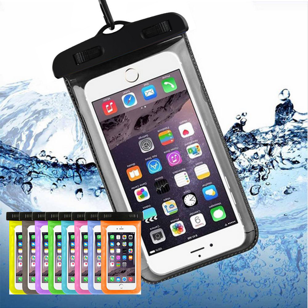 

Outdoor PVC Plastic Dry Case Waterproof Bag Sport Cellphone Protection Universal Cell Phone Cases For Smart Mobile Telephone 4.7inch 5.5Inch