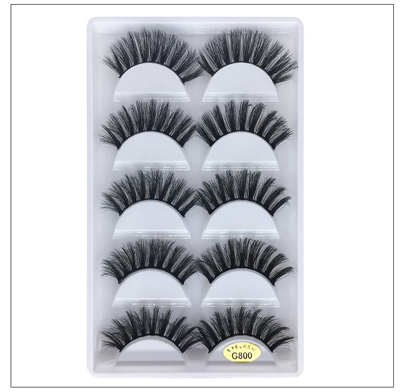 Thick 3D mink hair lashes natural long reusable false eyelashes makeup handmade real mink fur hair soft & vivid drop shipping fake lashes-image-430539118