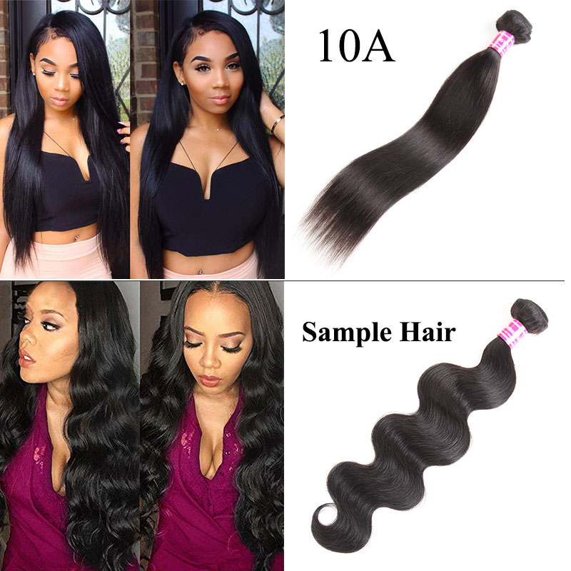 

Brazilian Hair Body Wave And Straight Peruvian Hair Weaves Bundle Sample Order Remy Human Hair Extensions Natural Color 100g Just One Piece