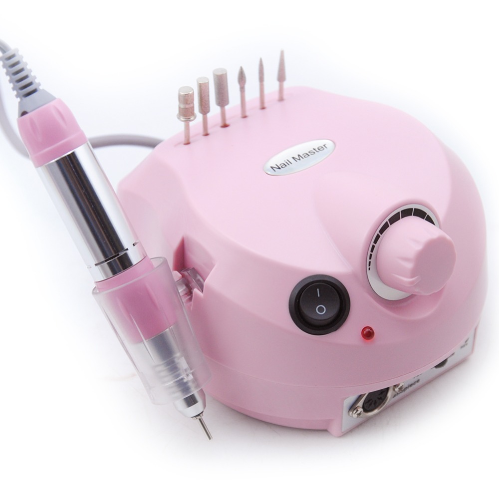 

30000RPM Professional Machine Apparatus for Manicure Pedicure Kit Electric File with Cutter Nail Drill Art Polisher Tool Bit, Pink