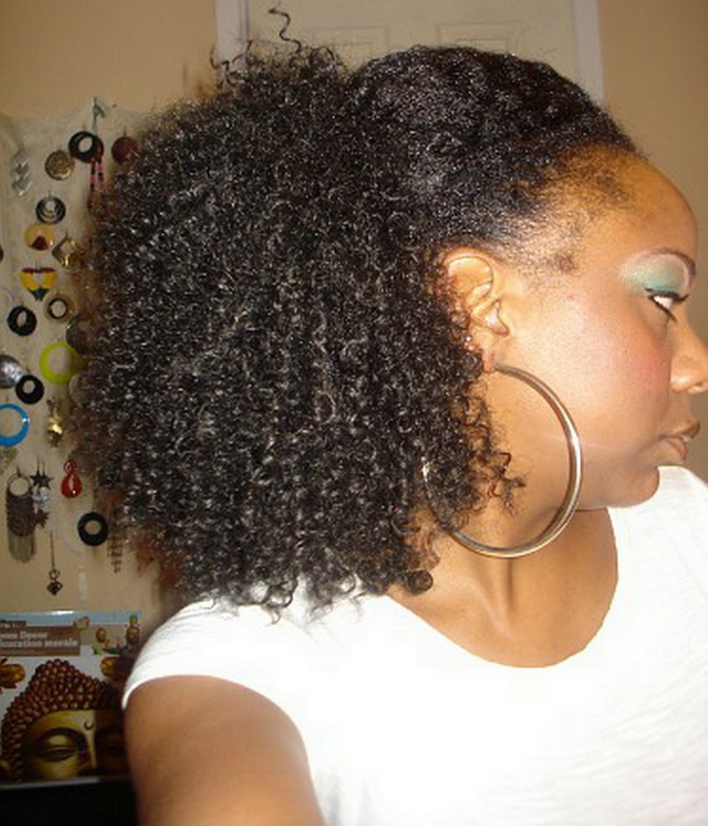 

African american afro kinky curly drawstring ponytail clip in wrap around brazilian hairpieces dark brown #2
