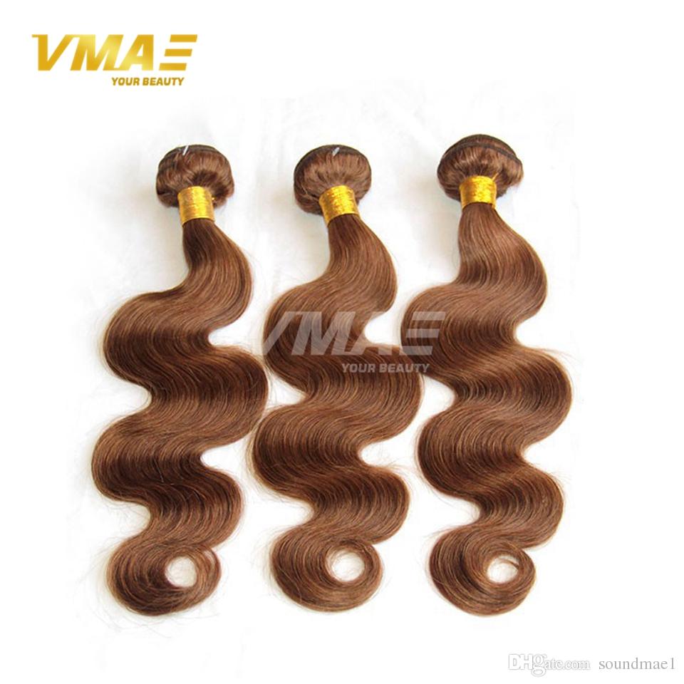 

Brazilian Body Wave Virgin Human VMAE Hair extensions Dark/Middle/Light Brown Hair Grade Brazilian Human Hair Wavy Weave 3 Bundles Deals