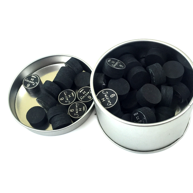 

10pcs in pack Original Jassinry Black 6layers 14mm Billiards Pool cue tips in S/M/H high quality for game cue sticks