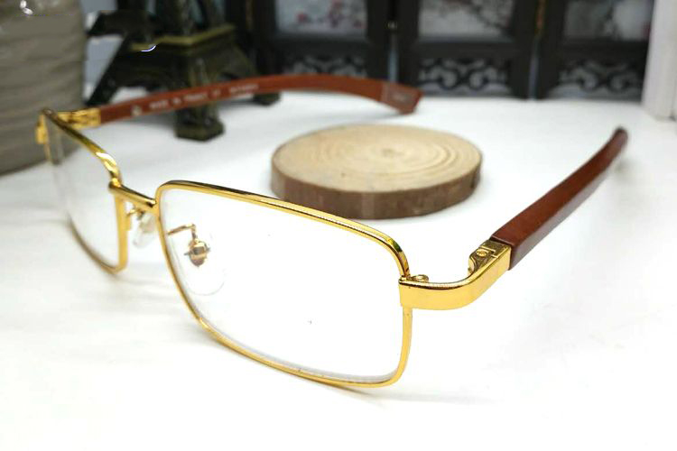 2019 new buffalo horn glasses Vintage Sunglasses Men wood Frame glasses lenses gold metal Style fashion